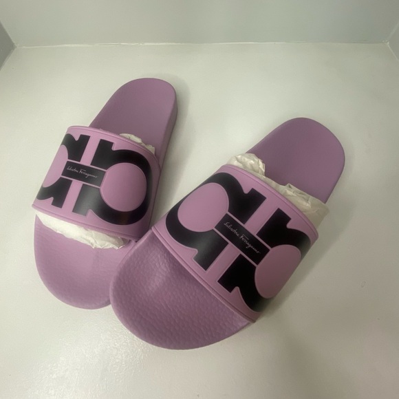 Ferragamo Gancini Pool Slides - NWT and box and dust bag - Picture 11 of 12